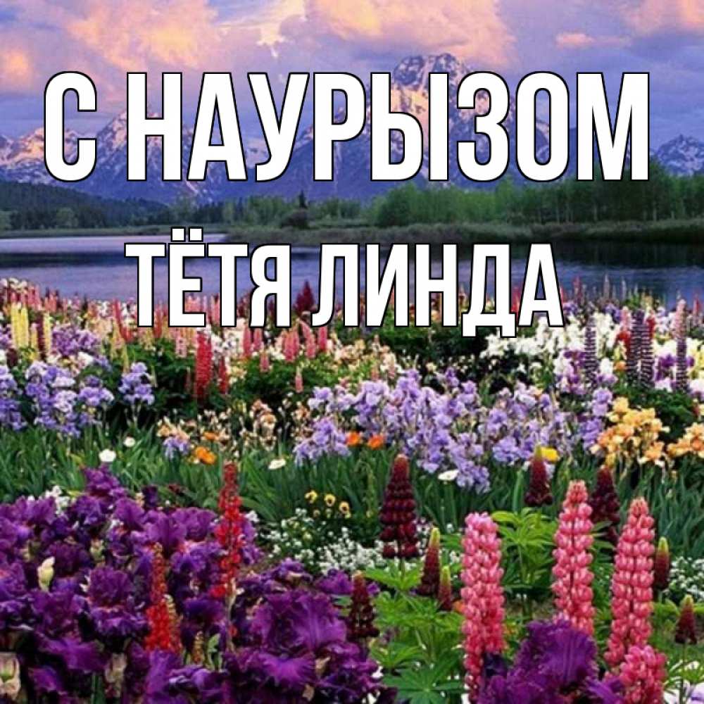 Открытка на каждый день с именем, Тётя-Линда С наурызом праздник весны наурыз Прикольная открытка с пожеланием онлайн скачать бесплатно 