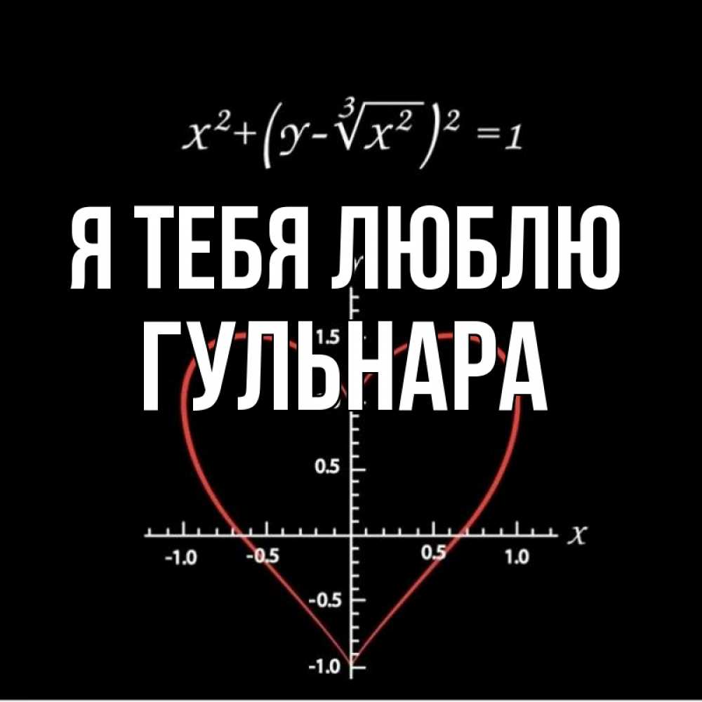 Открытка на каждый день с именем, Гульнара Я тебя люблю сердечная формула Прикольная открытка с пожеланием онлайн скачать бесплатно 