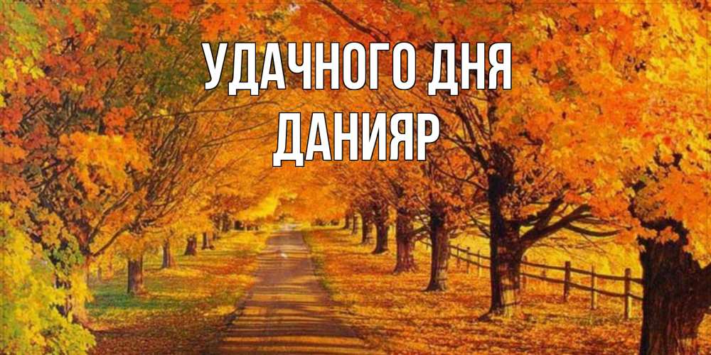 Открытка на каждый день с именем, Данияр Удачного дня деревья с осенними листьями Прикольная открытка с пожеланием онлайн скачать бесплатно 