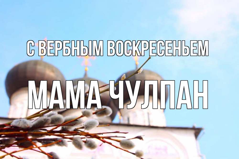 Открытка на каждый день с именем, Мама-Чулпан С вербным воскресеньем верба Прикольная открытка с пожеланием онлайн скачать бесплатно 