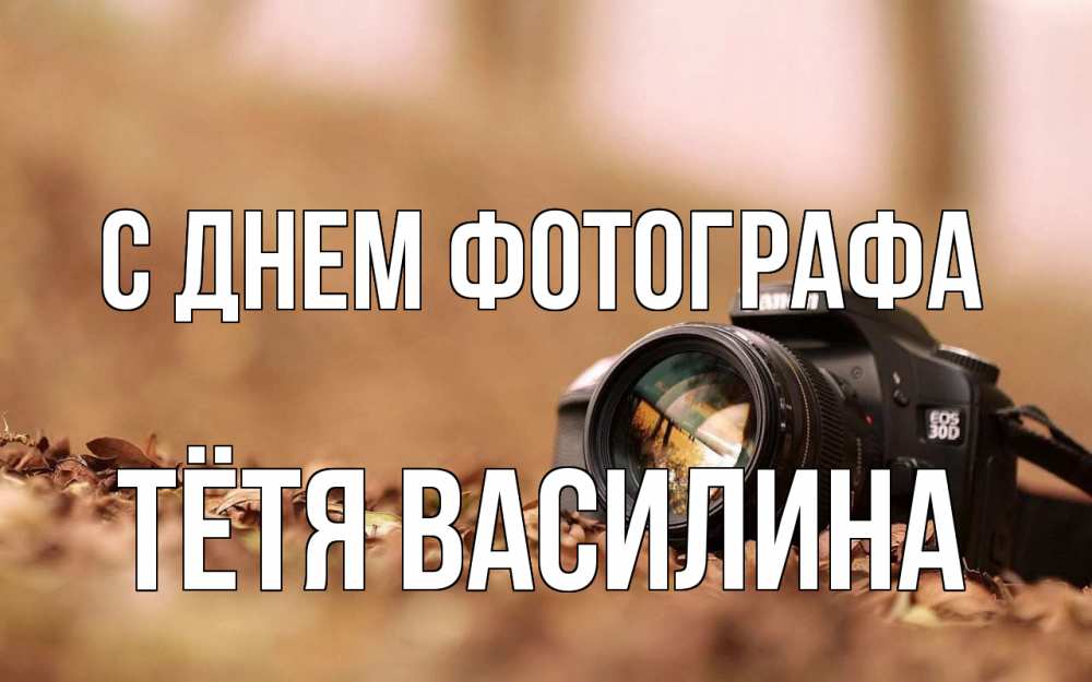 Открытка на каждый день с именем, Тётя-Василина С днем фотографа с днем фотографа Прикольная открытка с пожеланием онлайн скачать бесплатно 