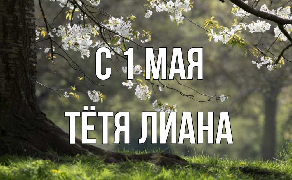 Открытка на каждый день с именем, Тётя-Лиана С 1 мая С 1 мая Прикольная открытка с пожеланием онлайн скачать бесплатно 