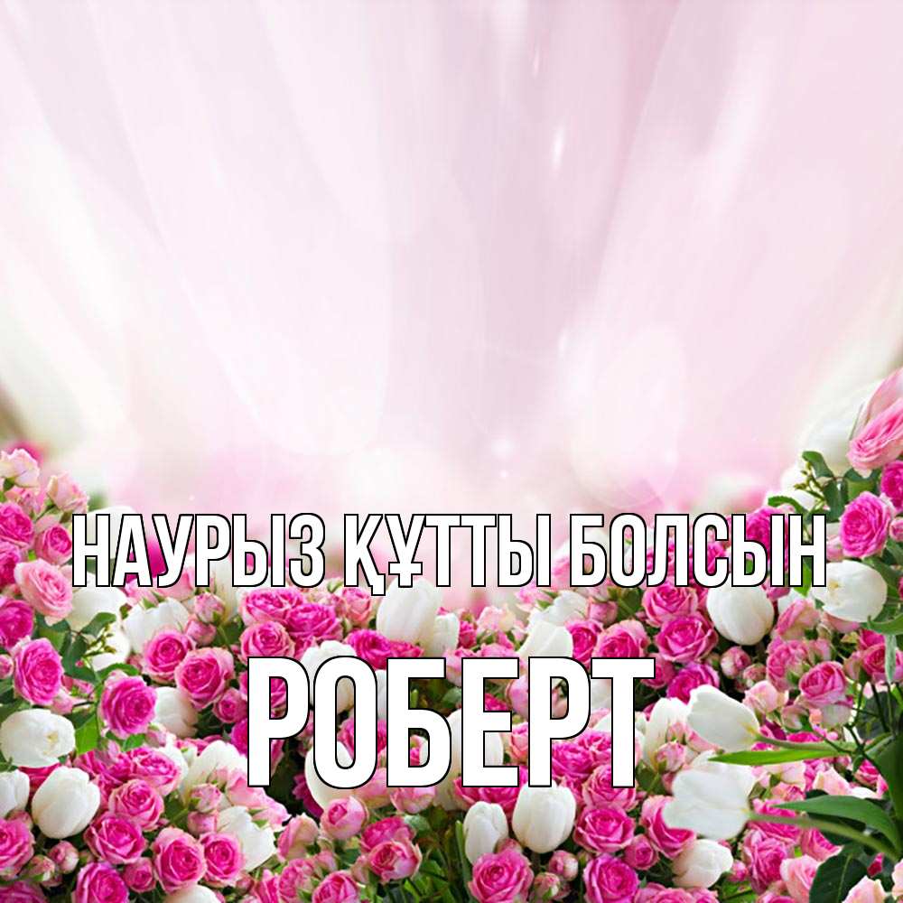 Открытка на каждый день с именем, Роберт Наурыз құтты болсын под снегом Прикольная открытка с пожеланием онлайн скачать бесплатно 