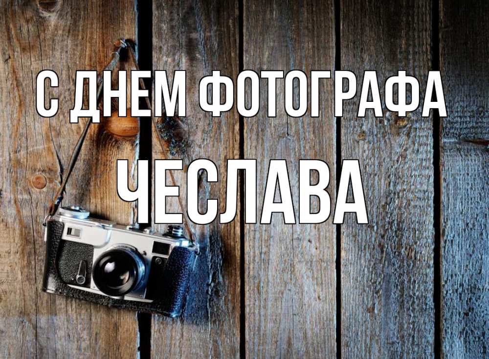 Открытка на каждый день с именем, Чеслава С днем фотографа с днем фотографа Прикольная открытка с пожеланием онлайн скачать бесплатно 