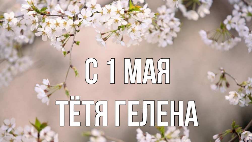 Открытка на каждый день с именем, Тётя-Гелена С 1 мая С 1 мая Прикольная открытка с пожеланием онлайн скачать бесплатно 