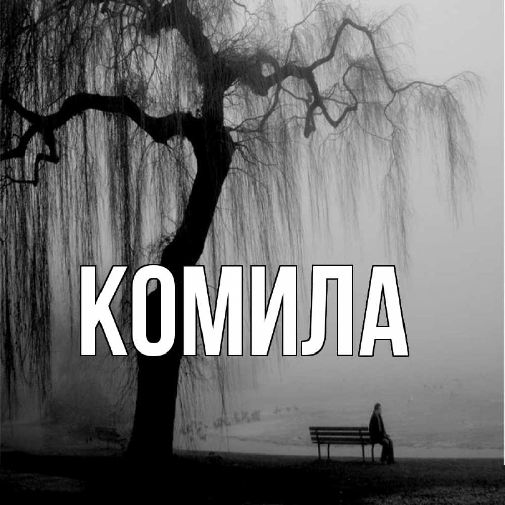 Открытка на каждый день с именем, Комила Главная лавочка под деревом я жду тебя Прикольная открытка с пожеланием онлайн скачать бесплатно 