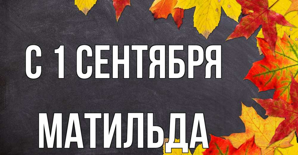 Открытка на каждый день с именем, Матильда С 1 сентября с днем знаний Прикольная открытка с пожеланием онлайн скачать бесплатно 