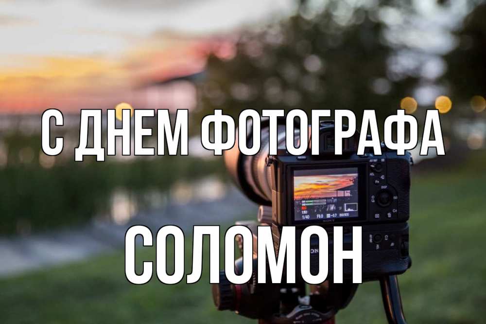 Открытка на каждый день с именем, Соломон С днем фотографа с днем фотографа Прикольная открытка с пожеланием онлайн скачать бесплатно 