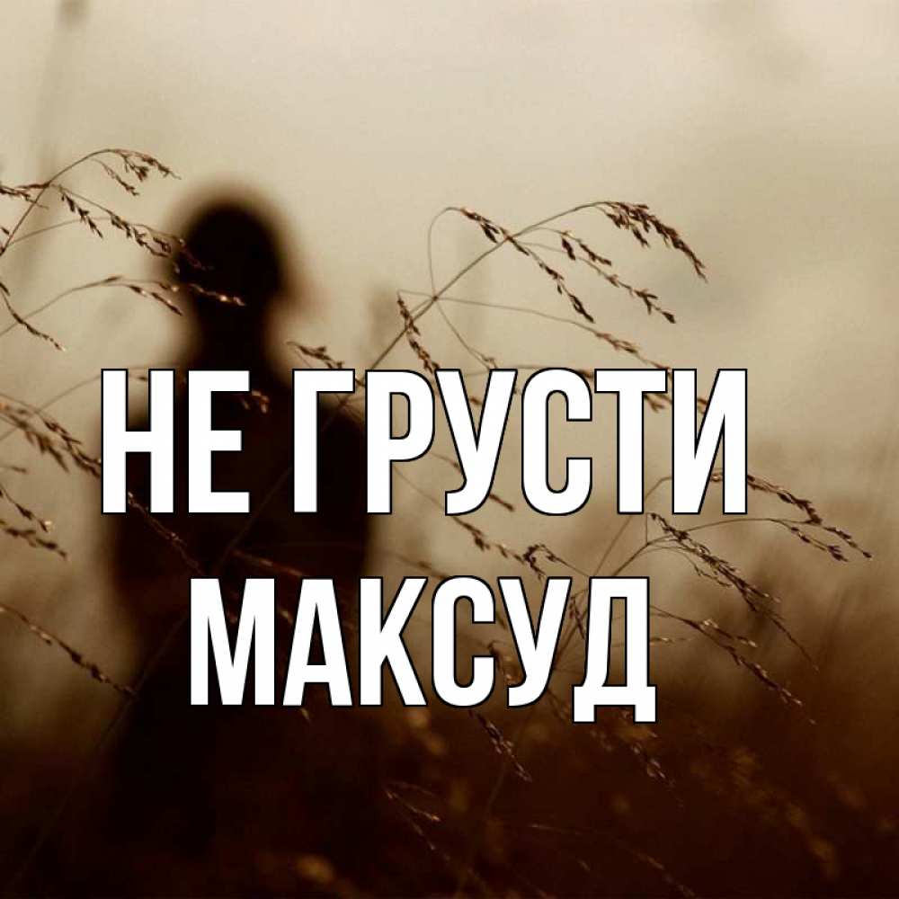 Открытка на каждый день с именем, Максуд Не грусти грусть Прикольная открытка с пожеланием онлайн скачать бесплатно 