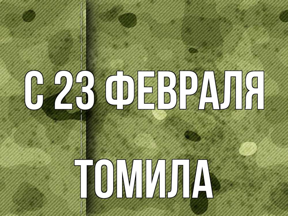 Открытка на каждый день с именем, Томила С 23 февраля 23 февраля Прикольная открытка с пожеланием онлайн скачать бесплатно 