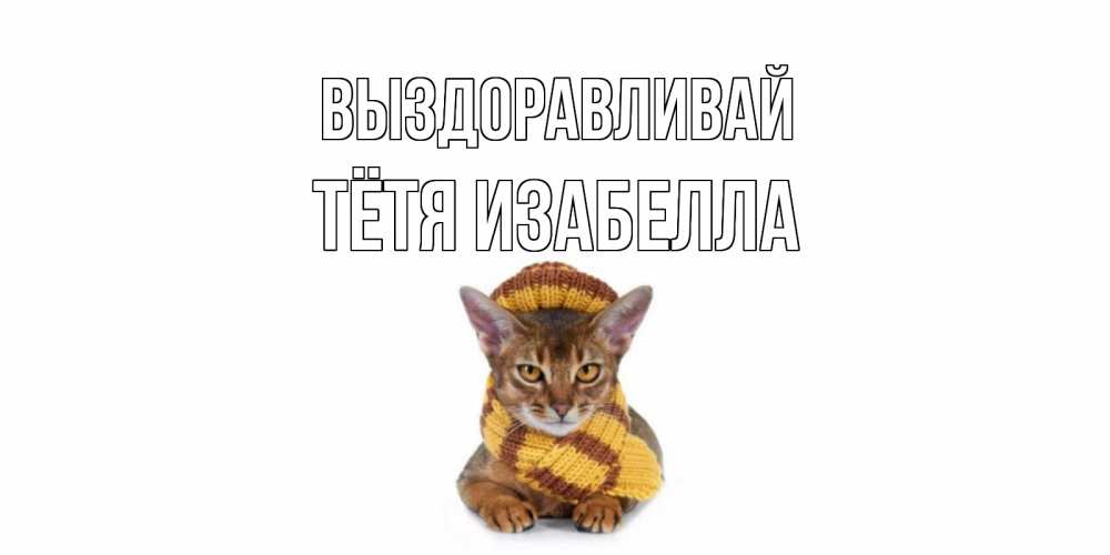 Открытка на каждый день с именем, Тётя-Изабелла Выздоравливай родные не болейте Прикольная открытка с пожеланием онлайн скачать бесплатно 