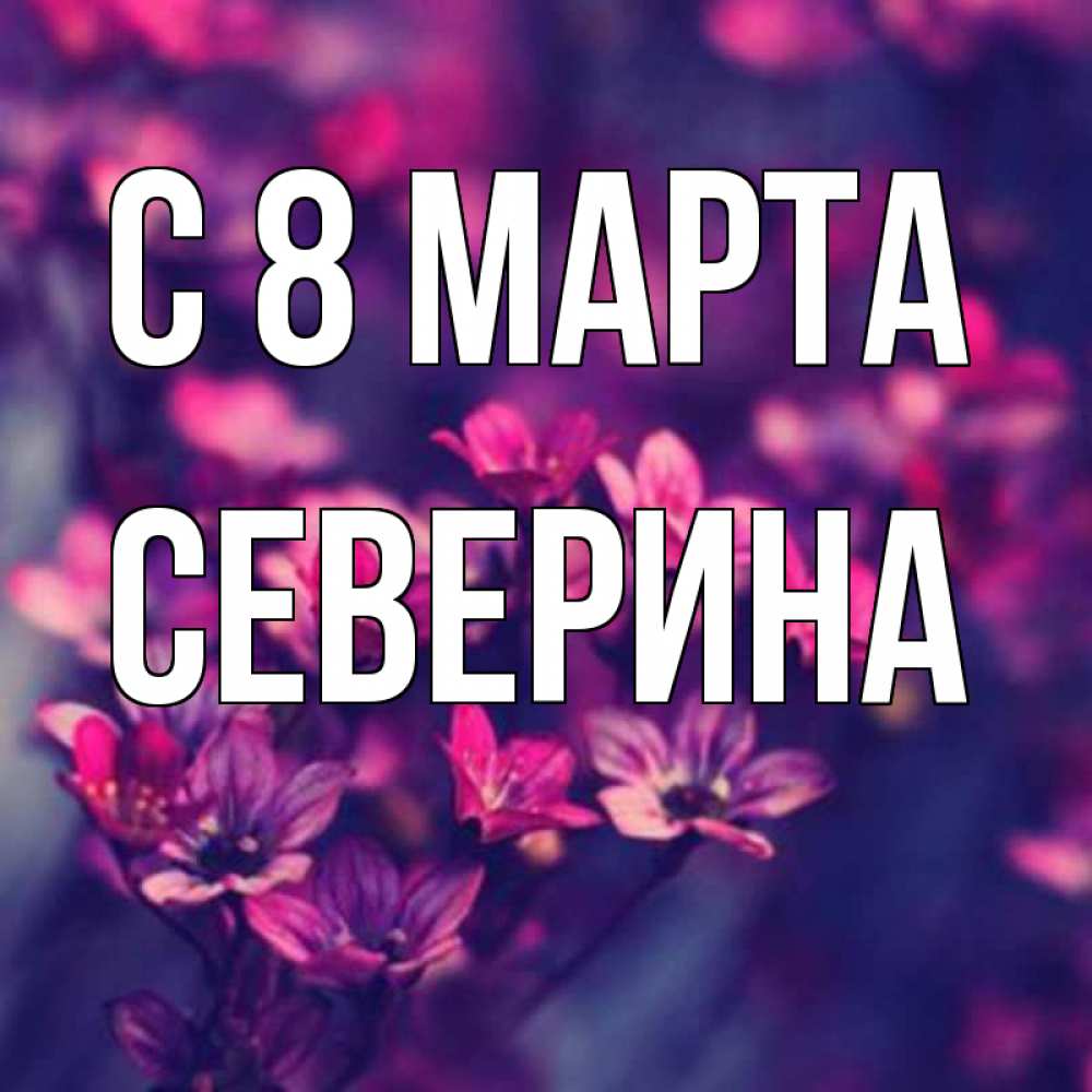 Открытка на каждый день с именем, Северина С 8 МАРТА небольшие цветы 1 Прикольная открытка с пожеланием онлайн скачать бесплатно 