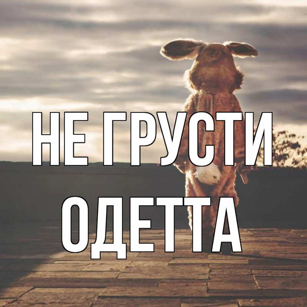 Открытка на каждый день с именем, Одетта Не грусти со спины Прикольная открытка с пожеланием онлайн скачать бесплатно 
