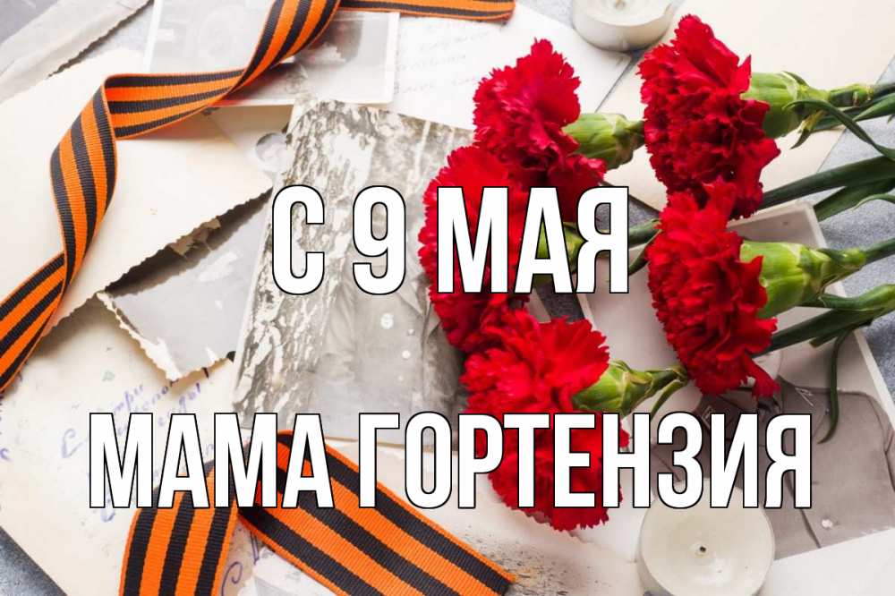 Открытка на каждый день с именем, Мама-Гортензия С 9 мая 9 мая Прикольная открытка с пожеланием онлайн скачать бесплатно 