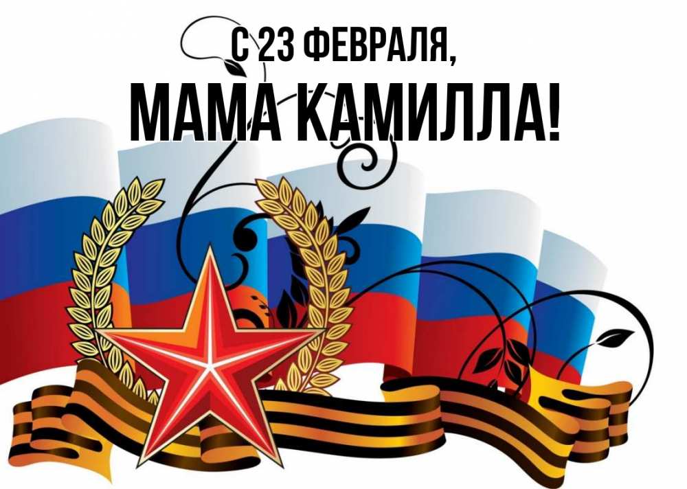 Открытка на каждый день с именем, Мама-Камилла С 23 февраля 23 февраля Прикольная открытка с пожеланием онлайн скачать бесплатно 