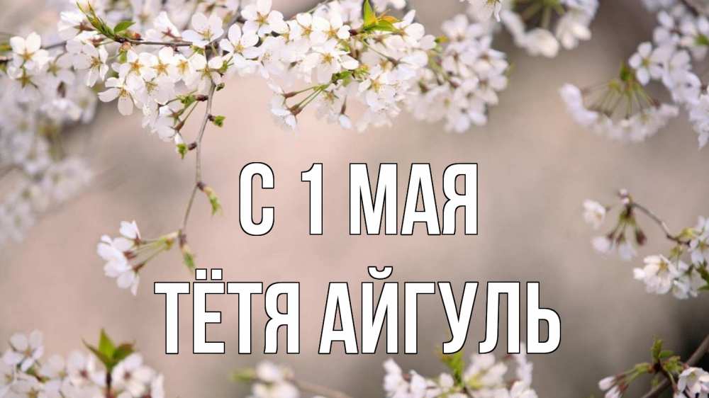 Открытка на каждый день с именем, Тётя-Айгуль С 1 мая С 1 мая Прикольная открытка с пожеланием онлайн скачать бесплатно 
