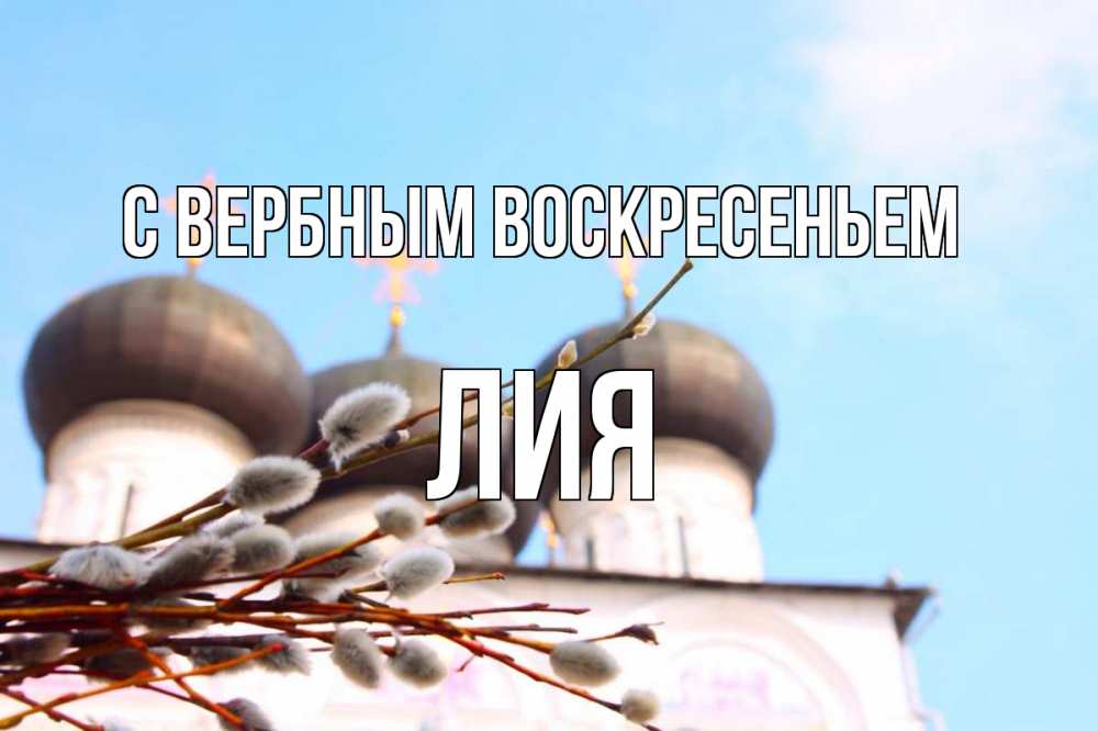 Открытка на каждый день с именем, Лия С вербным воскресеньем верба Прикольная открытка с пожеланием онлайн скачать бесплатно 