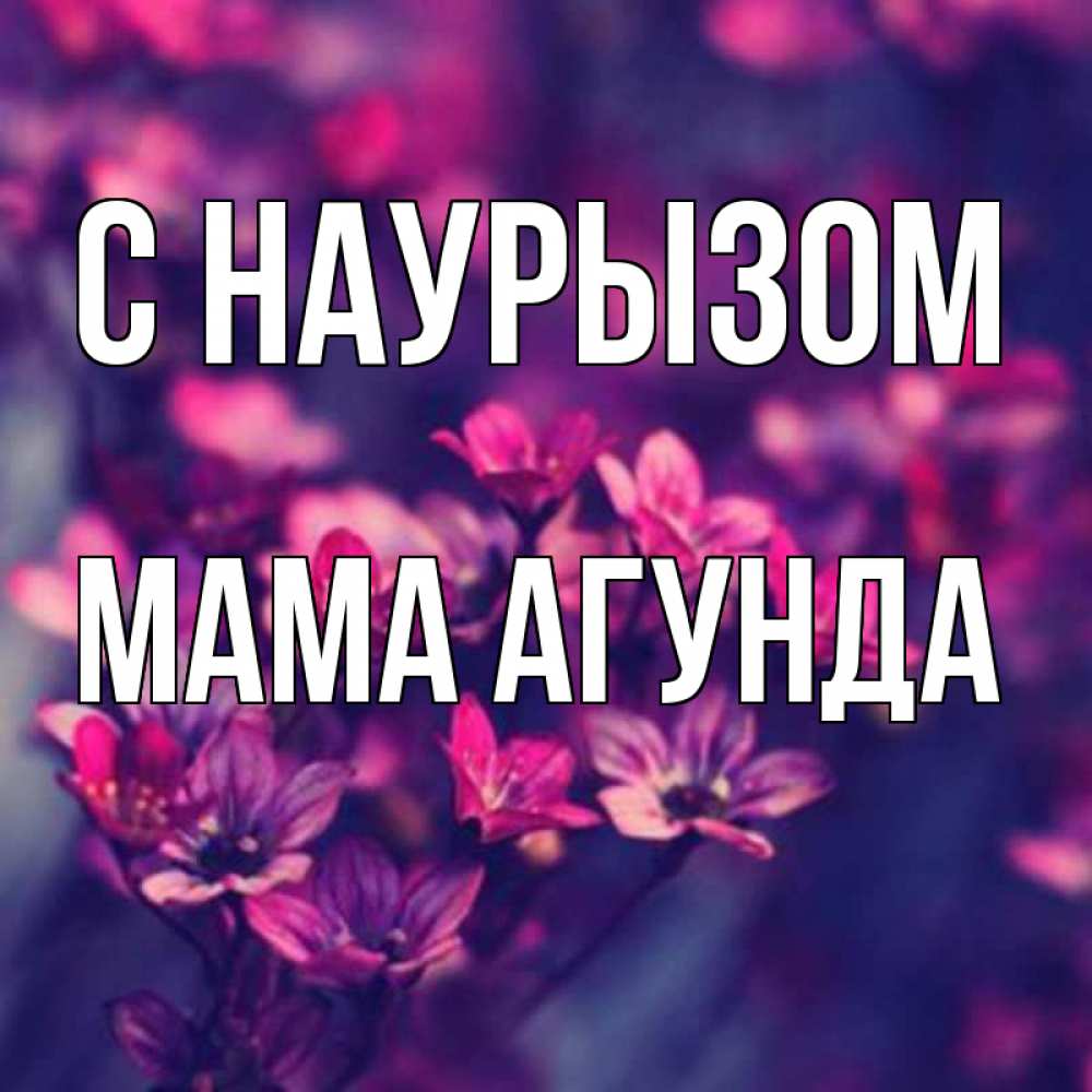 Открытка на каждый день с именем, Мама-Агунда С наурызом небольшие цветы 1 Прикольная открытка с пожеланием онлайн скачать бесплатно 