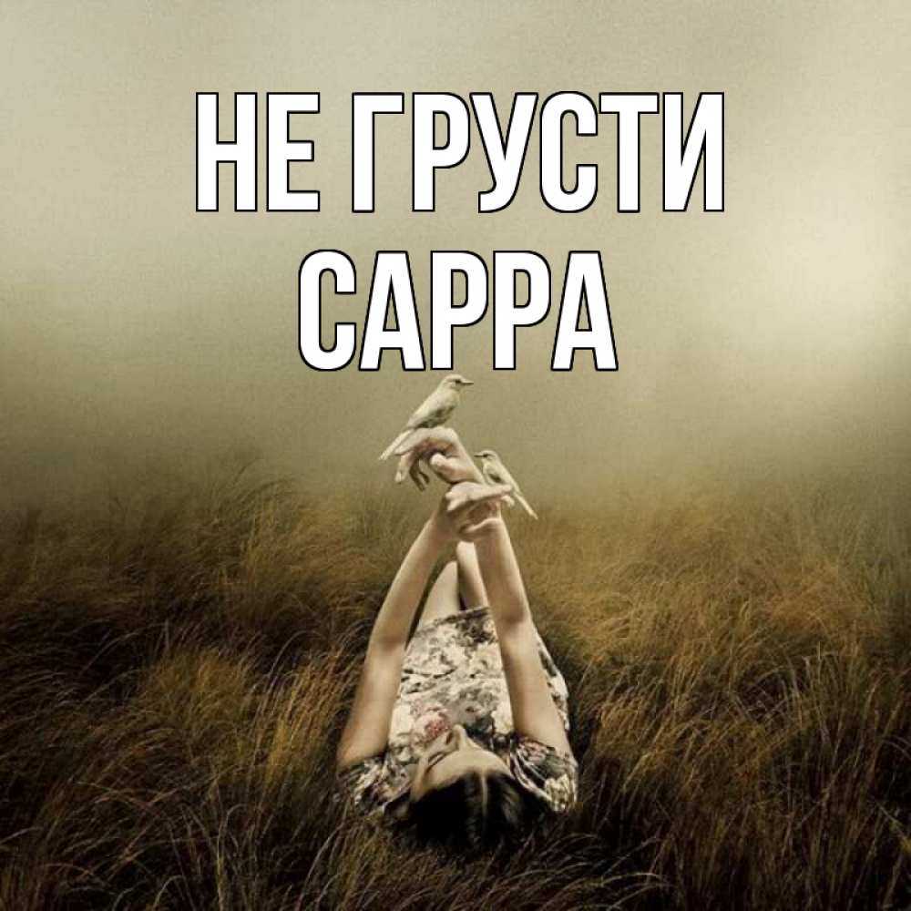 Открытка на каждый день с именем, Сарра Не грусти поле и туман Прикольная открытка с пожеланием онлайн скачать бесплатно 