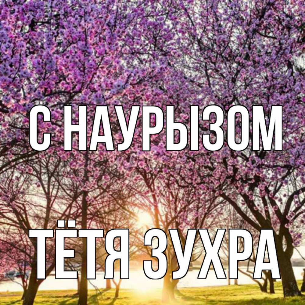 Открытка на каждый день с именем, Тётя-Зухра С наурызом праздник весны наурыз Прикольная открытка с пожеланием онлайн скачать бесплатно 