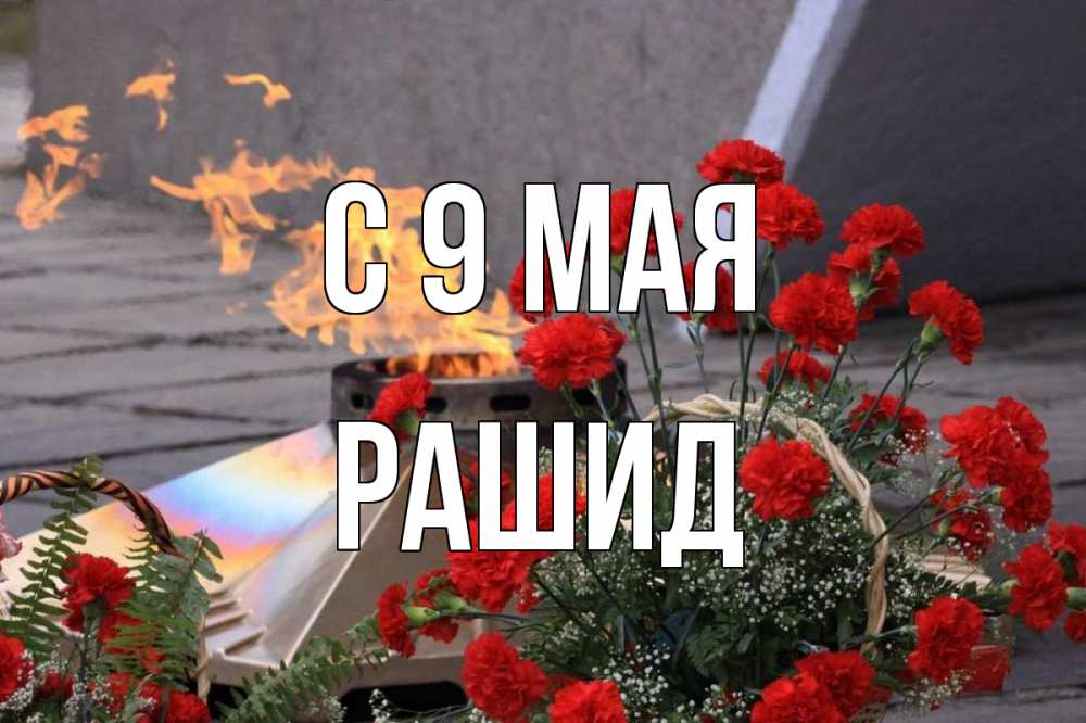 Открытка на каждый день с именем, Рашид С 9 мая 9 мая Прикольная открытка с пожеланием онлайн скачать бесплатно 
