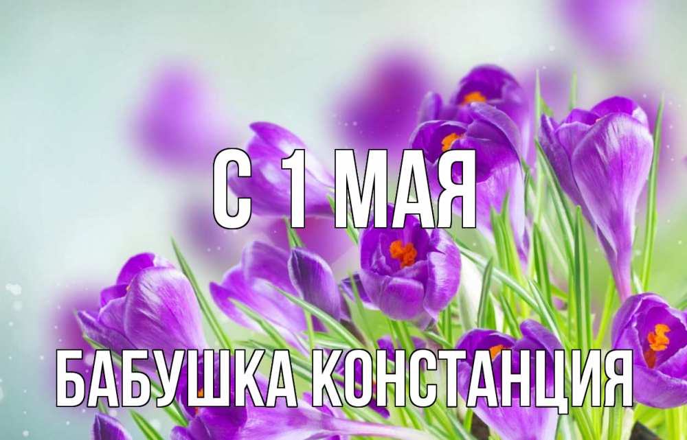 Открытка на каждый день с именем, Бабушка-Констанция С 1 мая 1 мая Прикольная открытка с пожеланием онлайн скачать бесплатно 