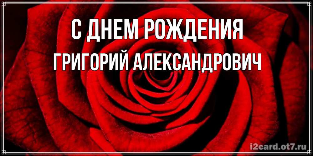 Открытка на каждый день с именем, Григорий-Александрович С днем рождения алая роза Прикольная открытка с пожеланием онлайн скачать бесплатно 