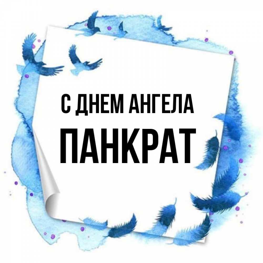 Открытка на каждый день с именем, Панкрат С днем ангела красивые птицы летят Прикольная открытка с пожеланием онлайн скачать бесплатно 