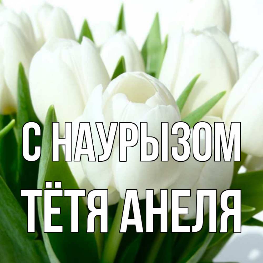 Открытка на каждый день с именем, Тётя-Анеля С наурызом цветы Прикольная открытка с пожеланием онлайн скачать бесплатно 