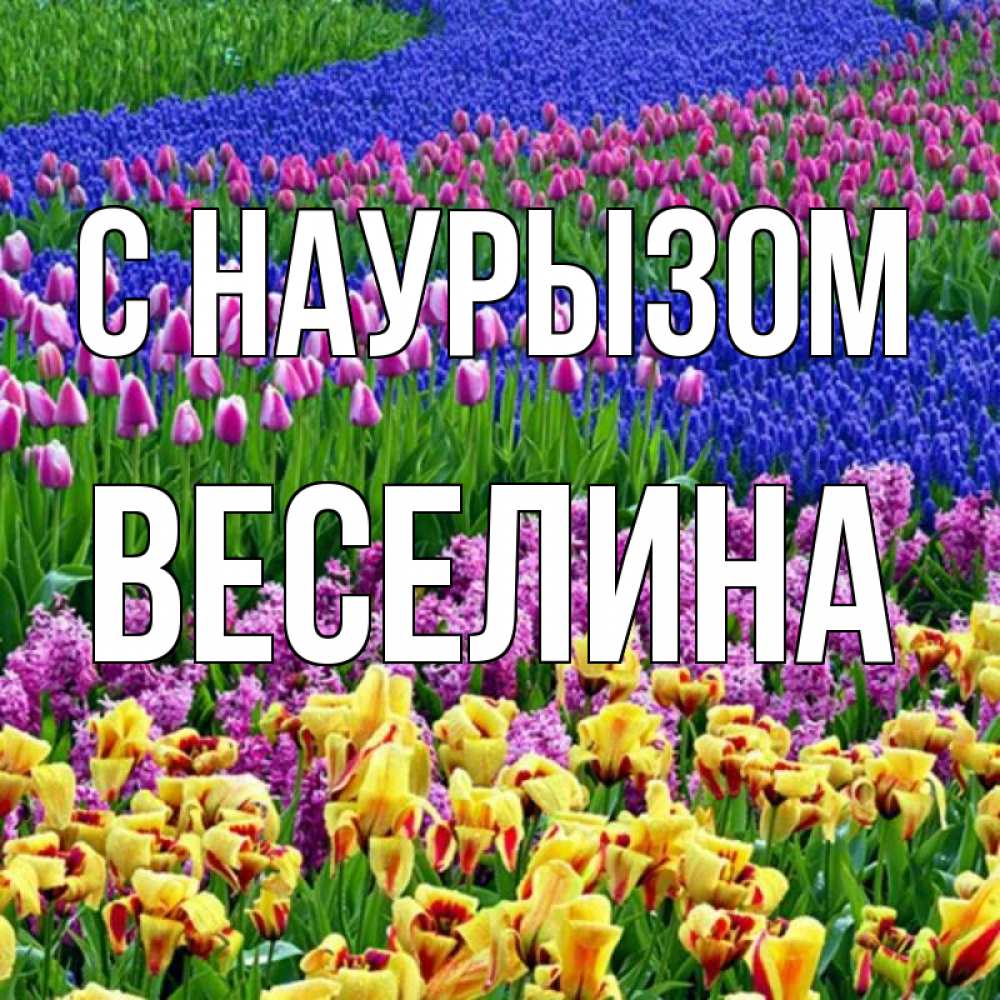 Открытка на каждый день с именем, Веселина С наурызом цветы Прикольная открытка с пожеланием онлайн скачать бесплатно 