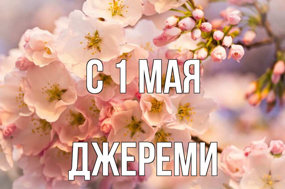 Открытка на каждый день с именем, Джереми С 1 мая С 1 мая Прикольная открытка с пожеланием онлайн скачать бесплатно 