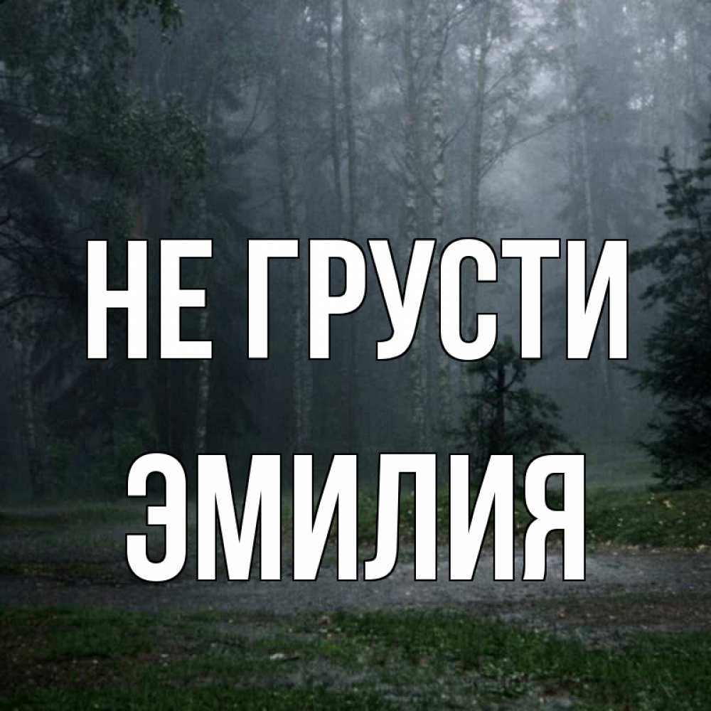 Открытка на каждый день с именем, Эмилия Не грусти осень Прикольная открытка с пожеланием онлайн скачать бесплатно 