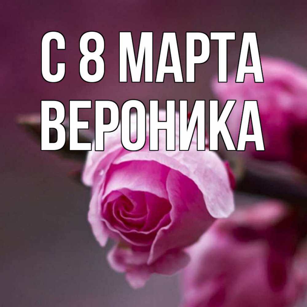 Открытка на каждый день с именем, вероника С 8 МАРТА весна Прикольная открытка с пожеланием онлайн скачать бесплатно 