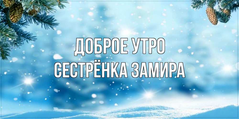 Открытка на каждый день с именем, Сестрёнка-Замира Доброе утро зимнее доброе утро Прикольная открытка с пожеланием онлайн скачать бесплатно 
