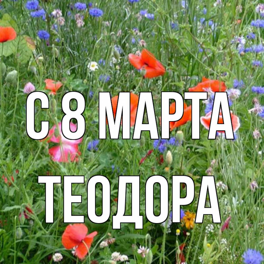 Открытка на каждый день с именем, Теодора С 8 МАРТА международный женский день 4 Прикольная открытка с пожеланием онлайн скачать бесплатно 