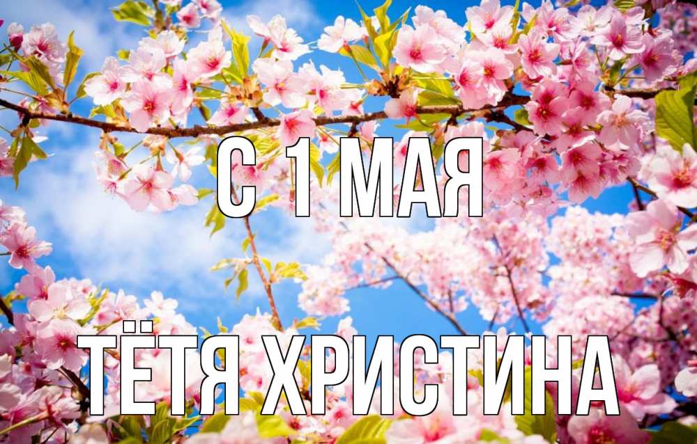 Открытка на каждый день с именем, Тётя-Христина С 1 мая С 1 мая Прикольная открытка с пожеланием онлайн скачать бесплатно 