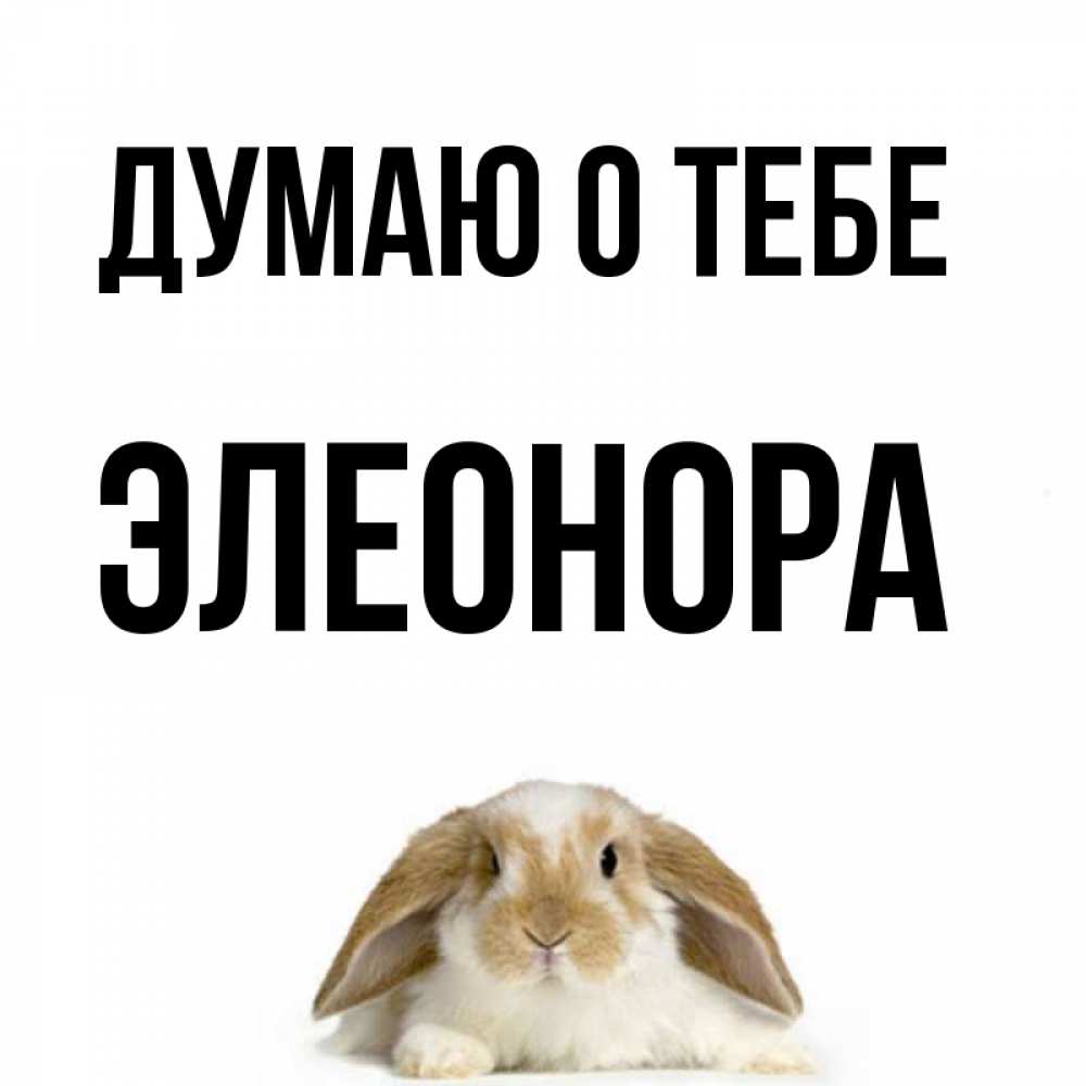 Открытка на каждый день с именем, Элеонора Думаю о тебе подписать своими руками онлайн Прикольная открытка с пожеланием онлайн скачать бесплатно 