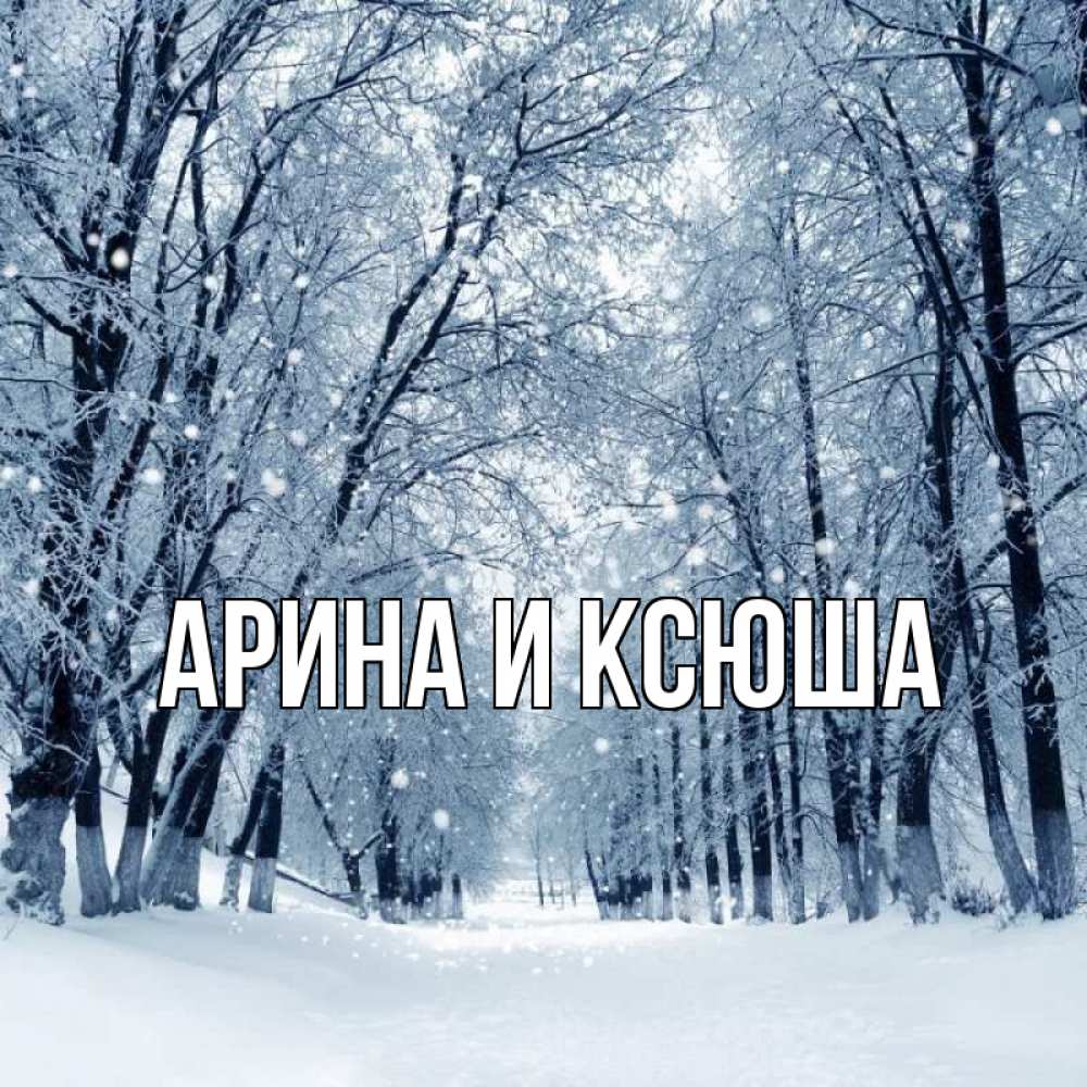 Открытка на каждый день с именем, Арина-и-Ксюша Главная снег, лес, парк Прикольная открытка с пожеланием онлайн скачать бесплатно 