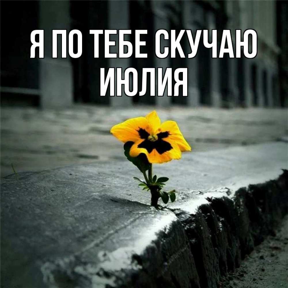 Открытка на каждый день с именем, Июлия Я по тебе скучаю надеюсь будет лучше Прикольная открытка с пожеланием онлайн скачать бесплатно 