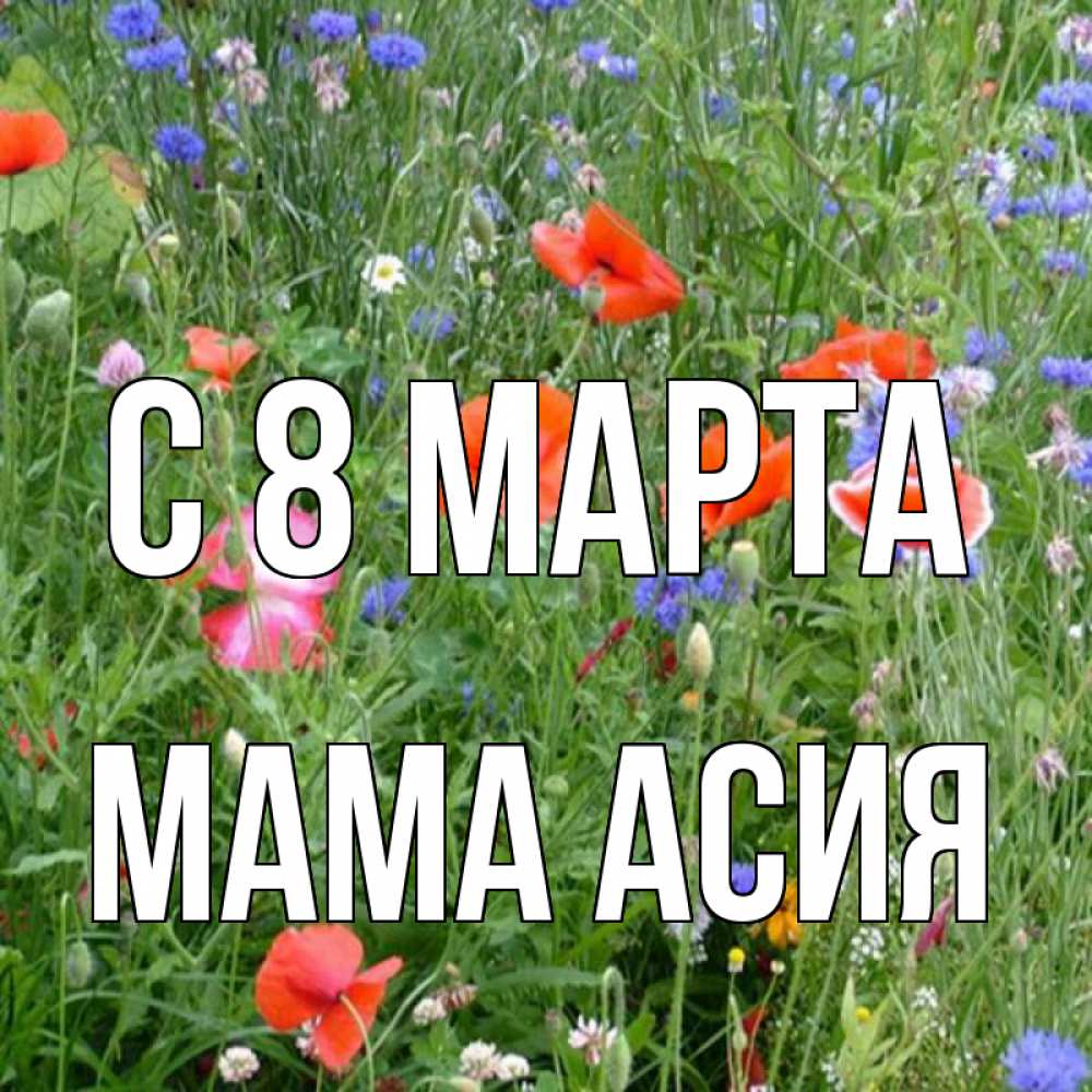 Открытка на каждый день с именем, Мама-Асия С 8 МАРТА международный женский день 4 Прикольная открытка с пожеланием онлайн скачать бесплатно 