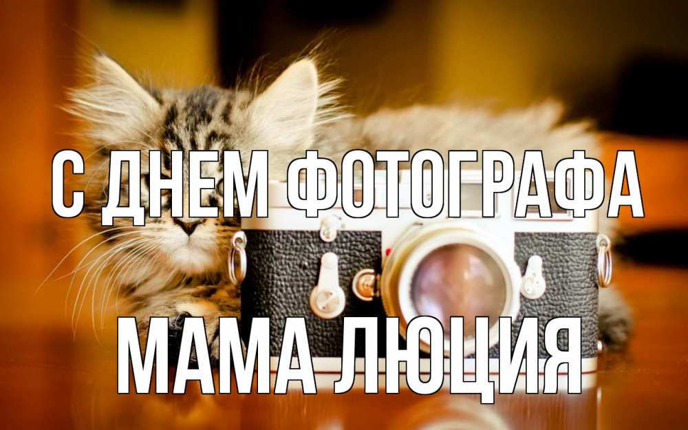 Открытка на каждый день с именем, Мама-Люция С днем фотографа с днем фотографа Прикольная открытка с пожеланием онлайн скачать бесплатно 