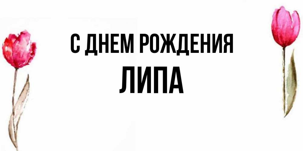 Открытка на каждый день с именем, ЛИПА С днем рождения открытки акварелью с цветами Прикольная открытка с пожеланием онлайн скачать бесплатно 