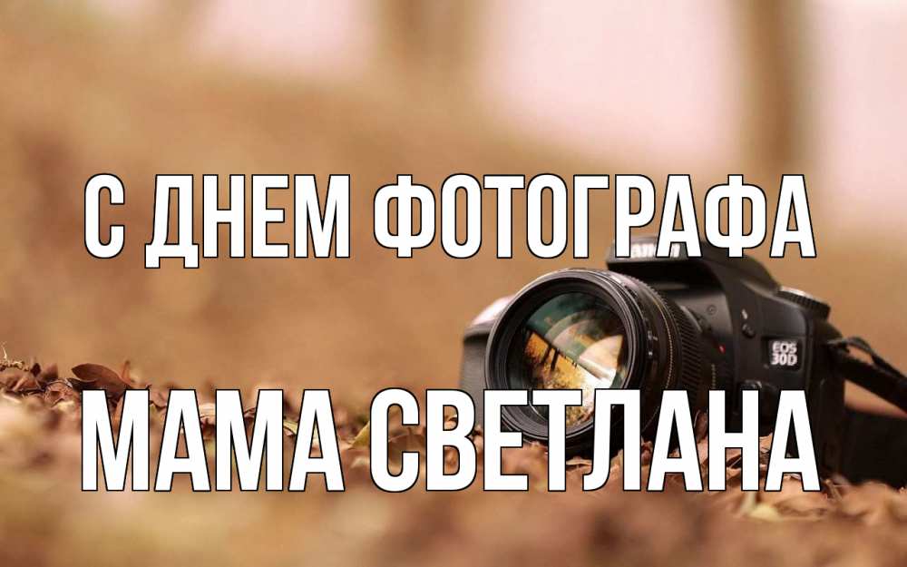 Открытка на каждый день с именем, Мама-Светлана С днем фотографа с днем фотографа Прикольная открытка с пожеланием онлайн скачать бесплатно 