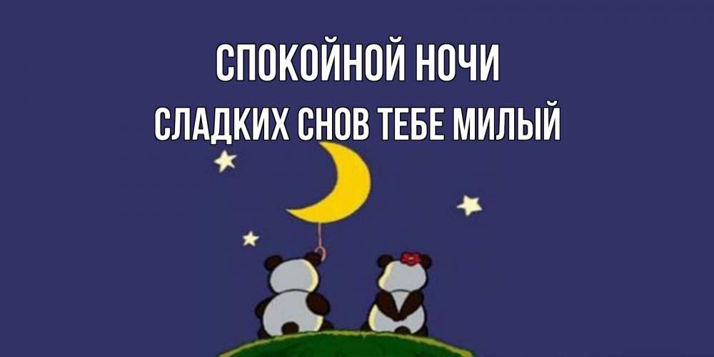 Картинка Спокойной ночи,  сладких снов тебе милый