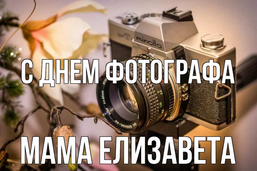 Открытка на каждый день с именем, Мама-Елизавета С днем фотографа с днем фотографа 1 Прикольная открытка с пожеланием онлайн скачать бесплатно 