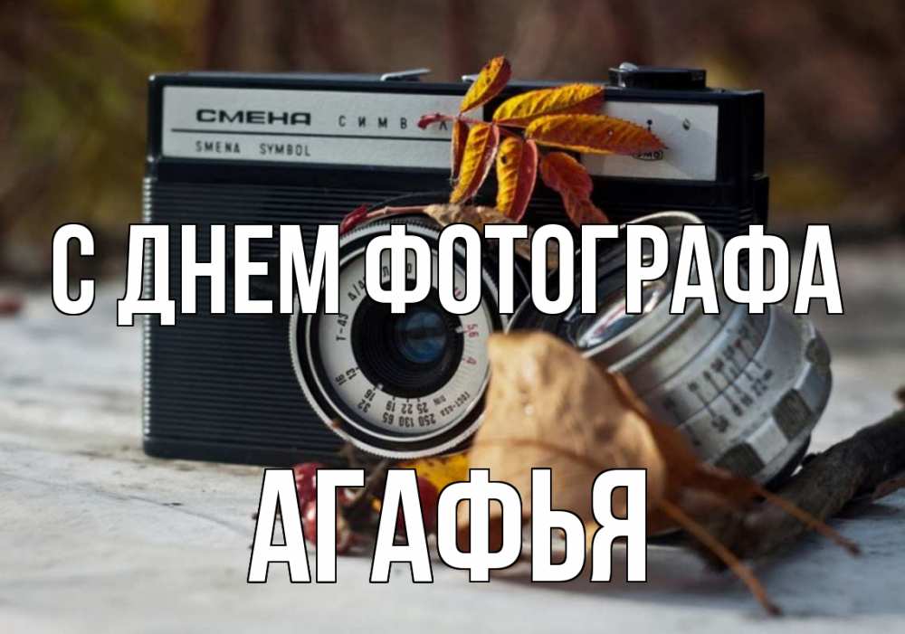 Открытка на каждый день с именем, Агафья С днем фотографа с днем фотографа Прикольная открытка с пожеланием онлайн скачать бесплатно 