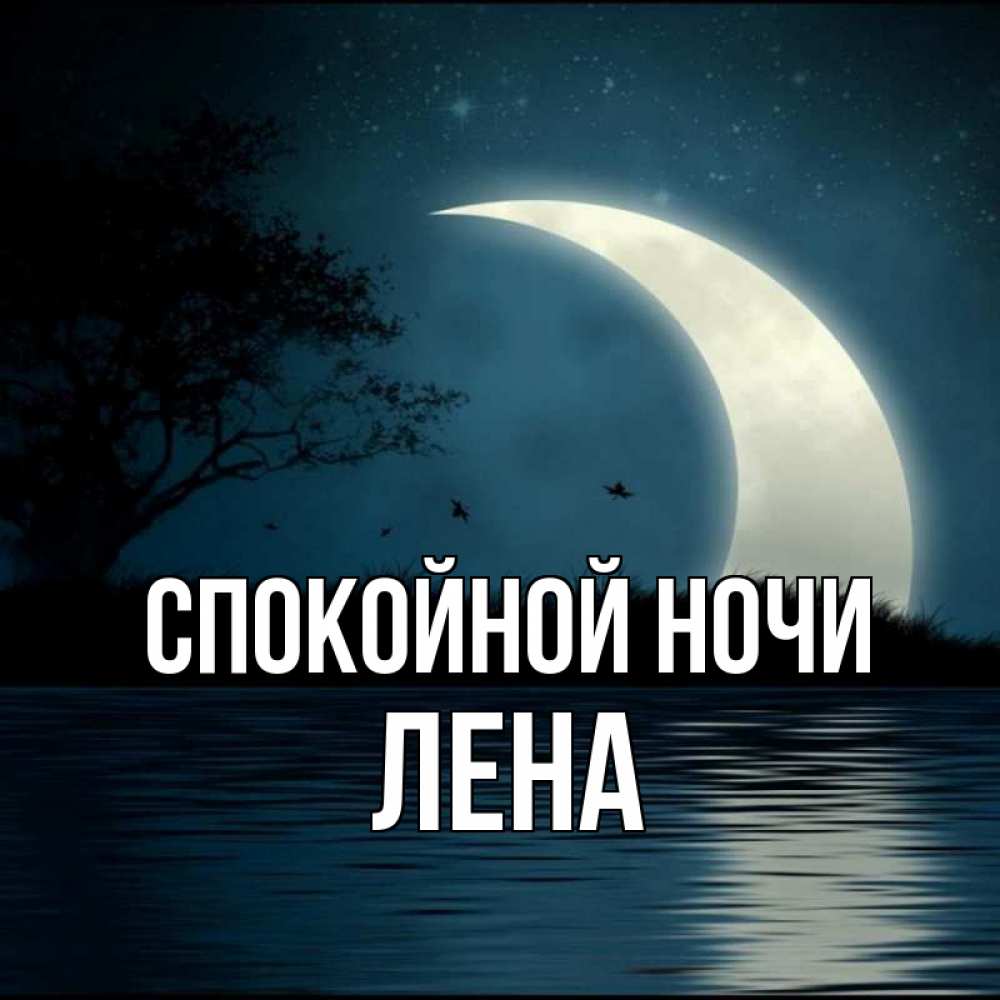 Открытка на каждый день с именем, ЛЕНА Спокойной ночи вода Прикольная открытка с пожеланием онлайн скачать бесплатно 
