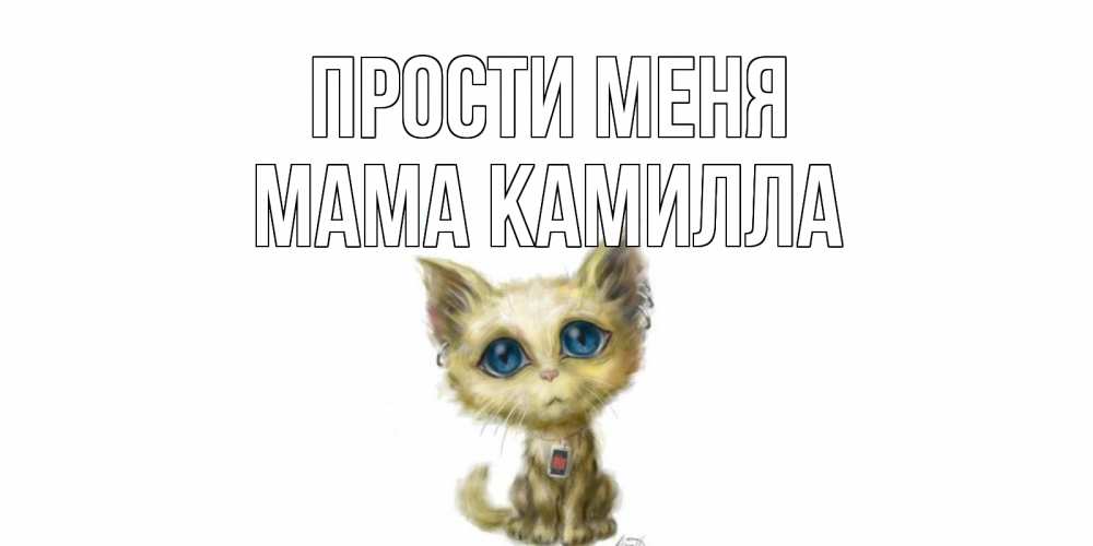Открытка на каждый день с именем, Мама-Камилла Прости меня прости меня открытка с котиком Прикольная открытка с пожеланием онлайн скачать бесплатно 