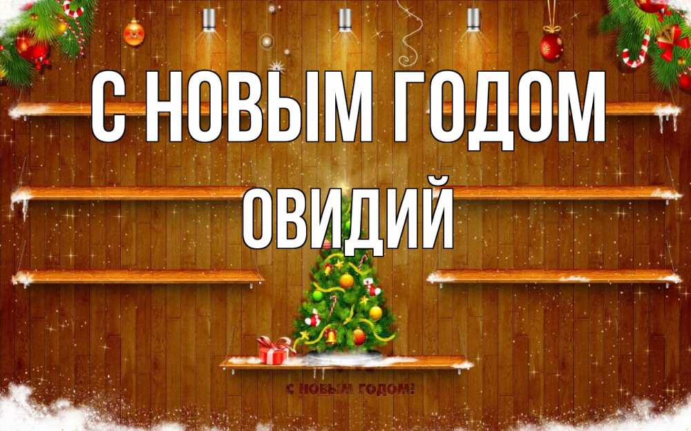Открытка на каждый день с именем, Овидий С новым годом с новым годом Прикольная открытка с пожеланием онлайн скачать бесплатно 