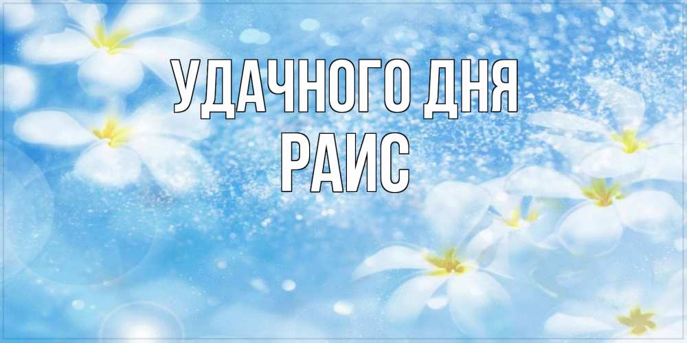 Открытка на каждый день с именем, Раис Удачного дня прекрасное настроение Прикольная открытка с пожеланием онлайн скачать бесплатно 